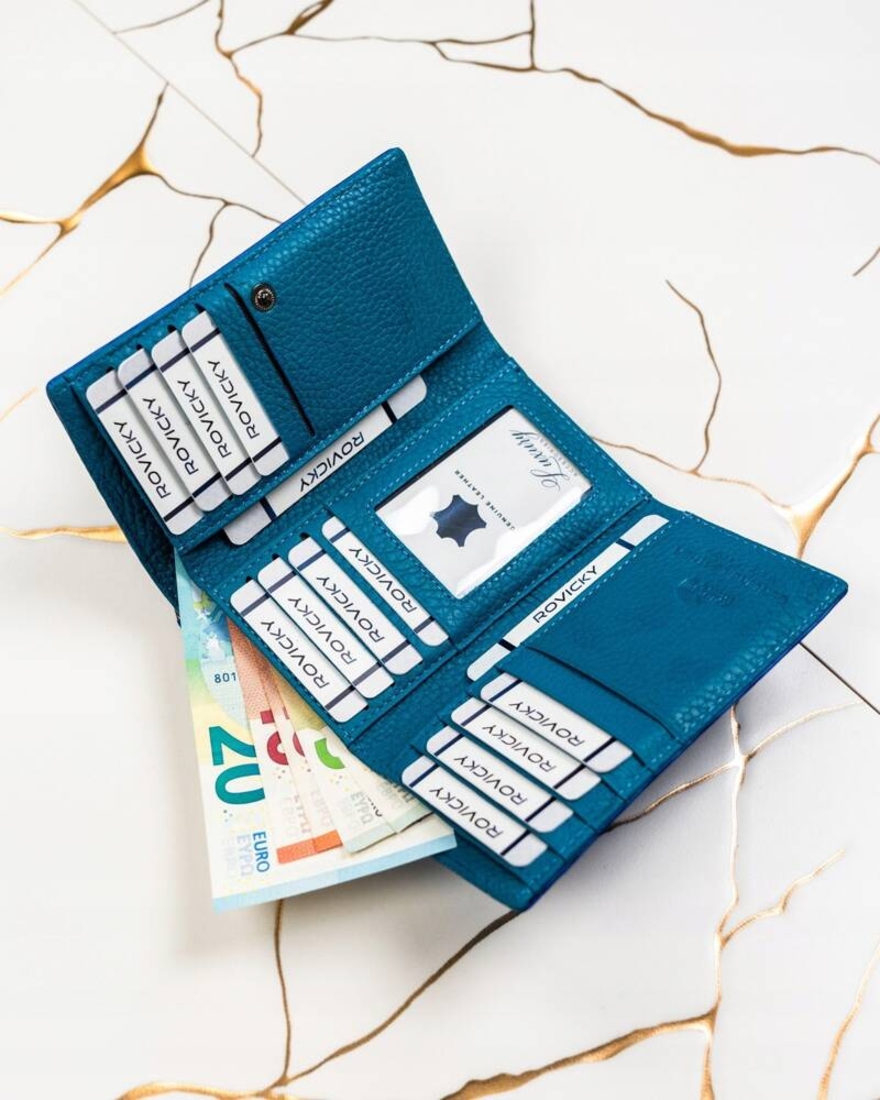 Stylowy podłużny damski portfel skórzany Lorenti