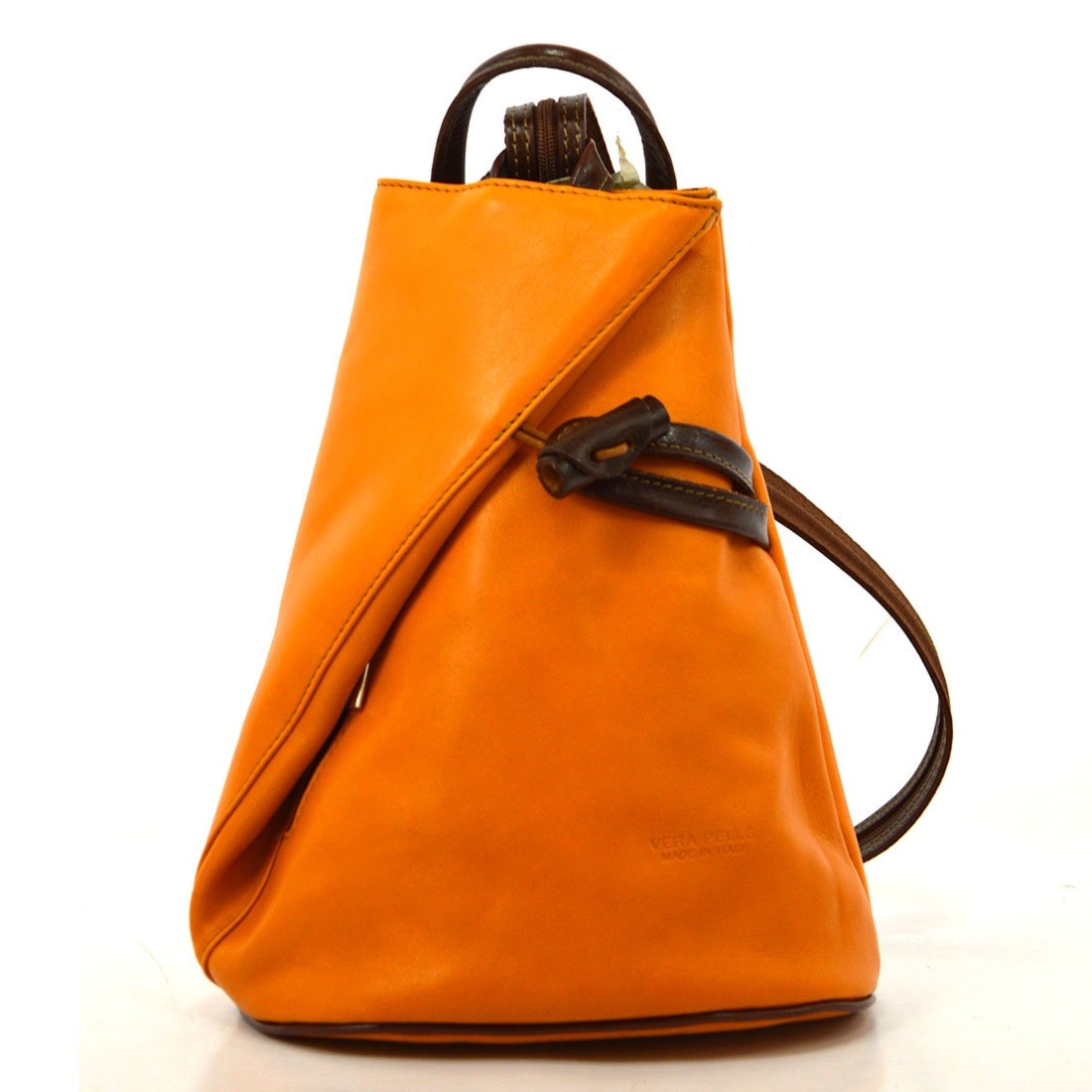 Designerski damski plecak skórzany na ramię