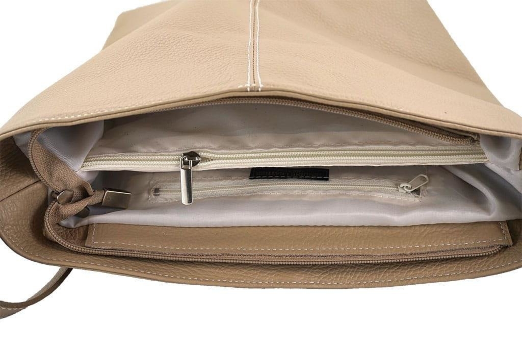 Listonoszki damskie skórzane - Barberini's - Brązowe jasne