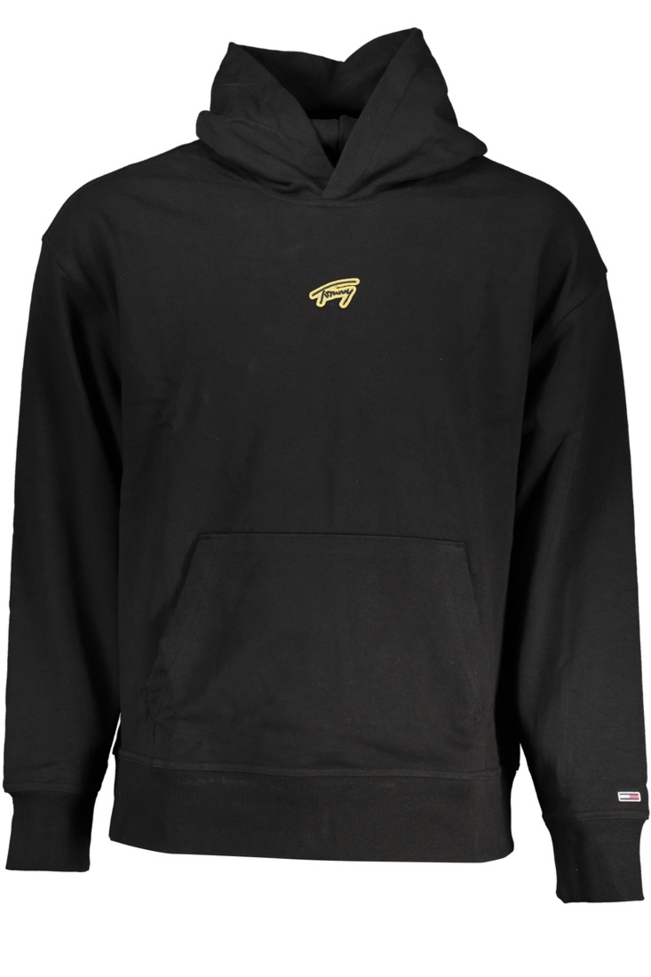 CZARNA BLUZA MĘSKA TOMMY HILFIGER BEZ ZAMKA