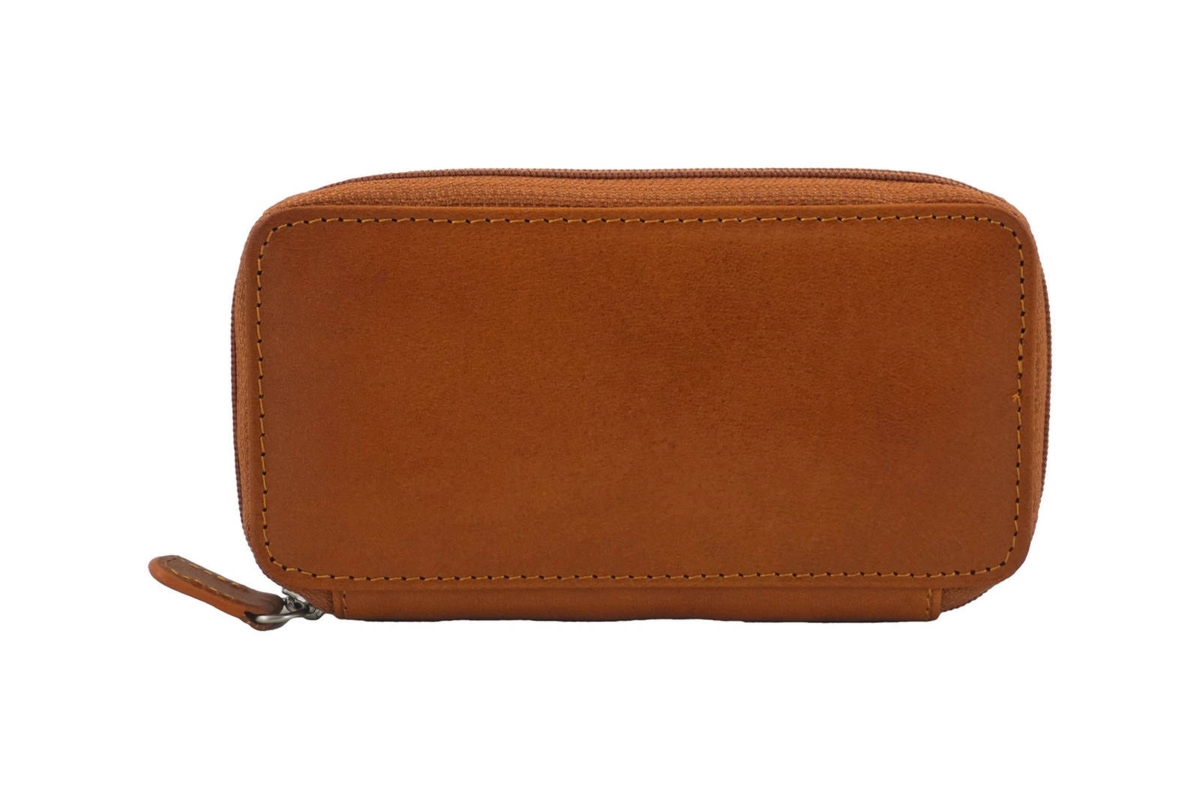 Skórzane etui na klucze - Brązowe jasne