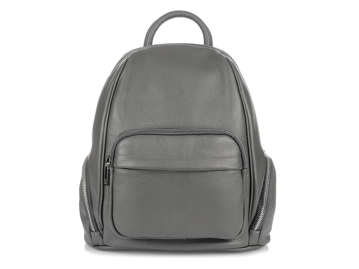 Kremowy Włoski Plecak Skórzany damski Skóra Naturalna U21