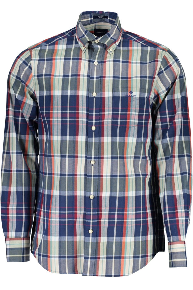 ZIELONA MĘSKA KOSZULA Z DŁUGIM RĘKAWEM GANT