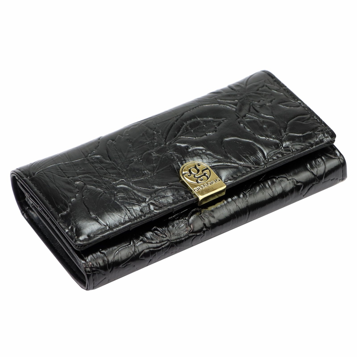 Prezent na Dzień Kobiet. Portfel damski Gregorio duży kwiatowy wzór