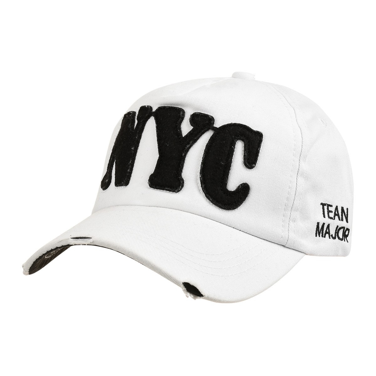 Biała Czapka z daszkiem baseballówka vintage regulowana NYC cz-m-23