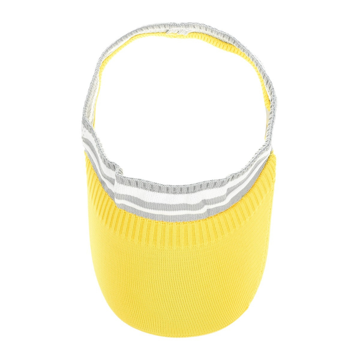 Żółty Daszek na głowę przeciwsłoneczny materiałowy na lato daszekd24