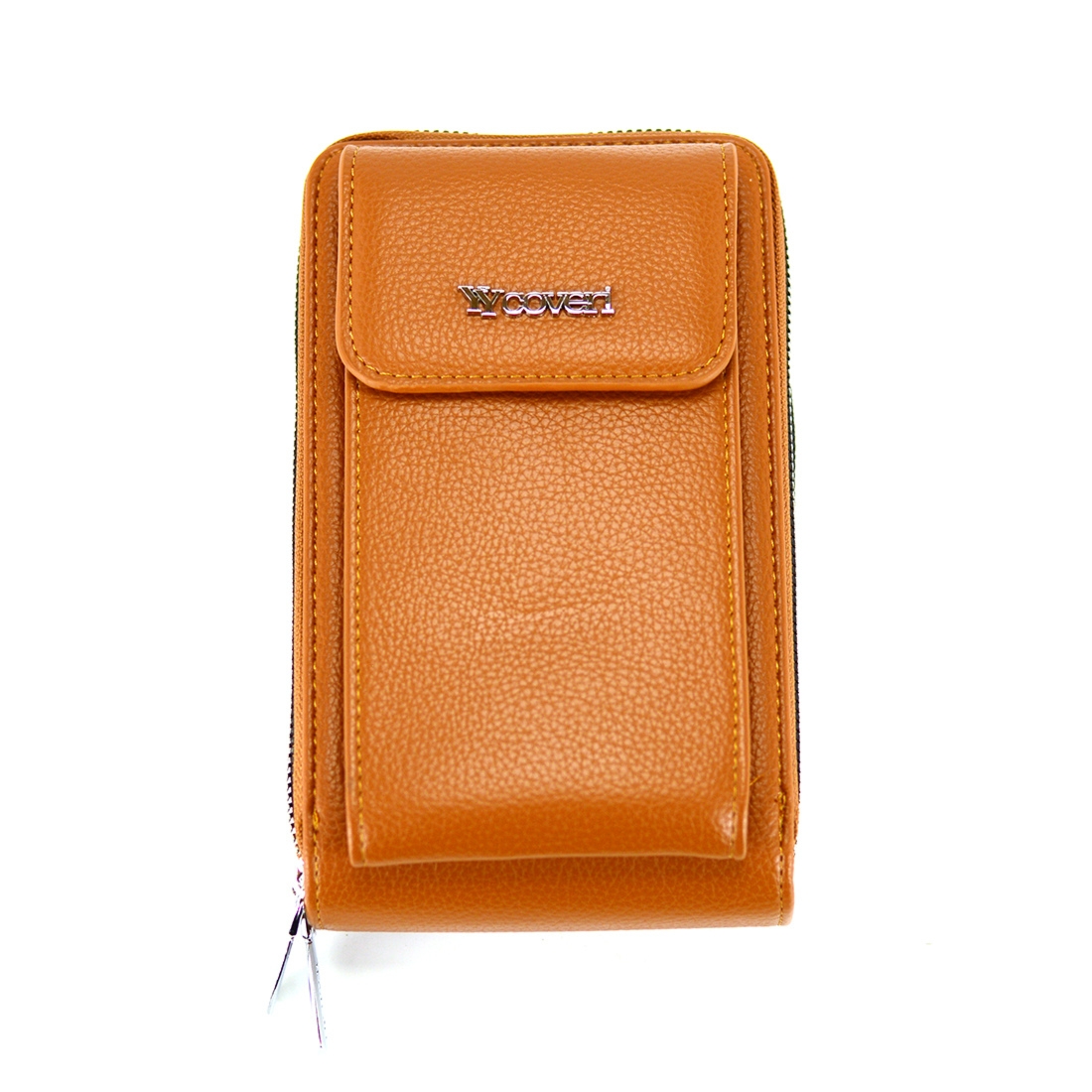 Coveri damskie etui na telefon małe skóra ekologiczna srebrne okucia pasek