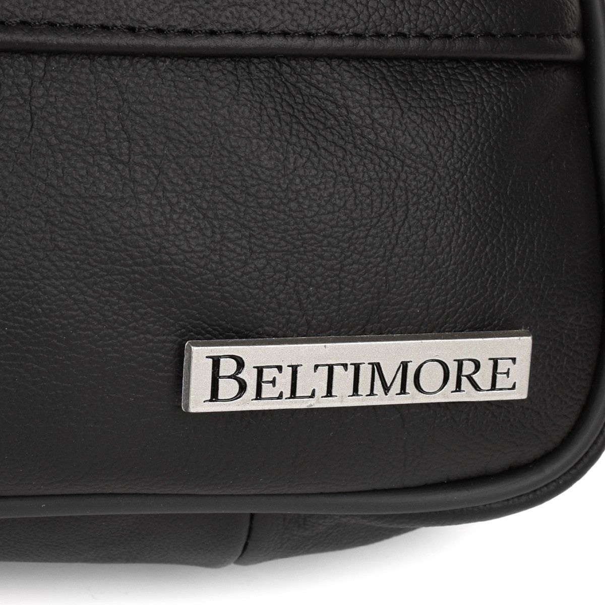 Czarna skórzana saszetka męska do ręki duża Beltimore R09