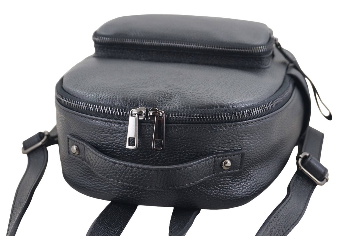 Elegancki plecak skórzany - Czarny