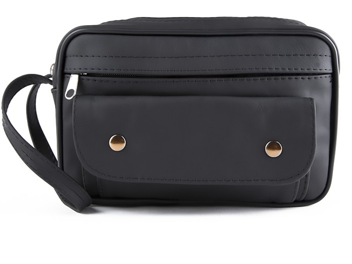 MĘSKA SASZETKA DO RĘKI WYKONANA Z POLSKIEJ SKÓRY NATURALNEJ POJEMNA G45