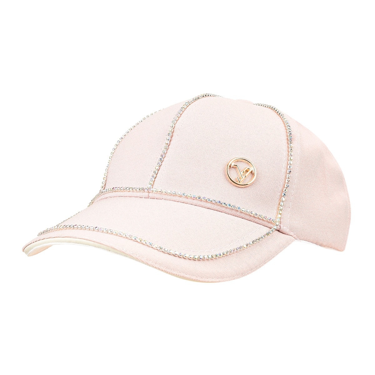 Różowa Czapka damska z daszkiem błyszcząca modna cz-6m