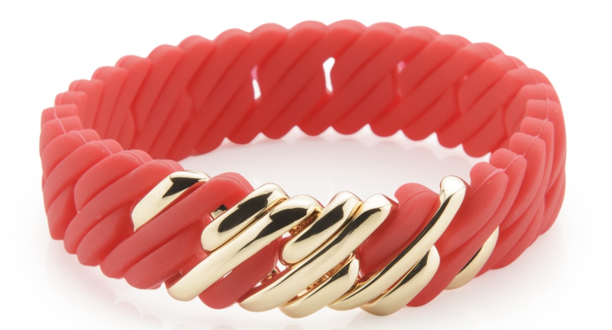 Biżuteria THE-RUBZ 02-100-418. Bransoletka, Kolor czerwony złoty. Kobieta.