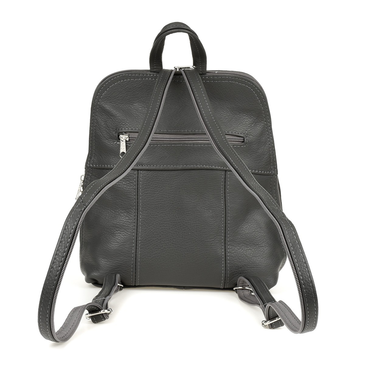 Plecak skórzany szara torebka elegancka poręczna Beltimore 021