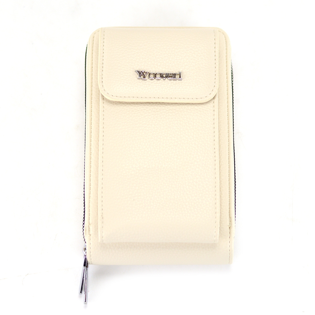 Coveri damskie etui na telefon małe skóra ekologiczna srebrne okucia pasek