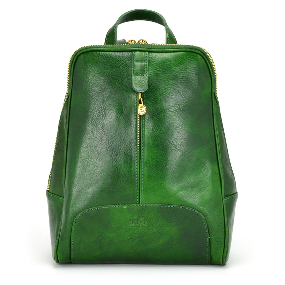 Florence Miejski Damski plecak skóra naturalna z kieszeniami na suwak