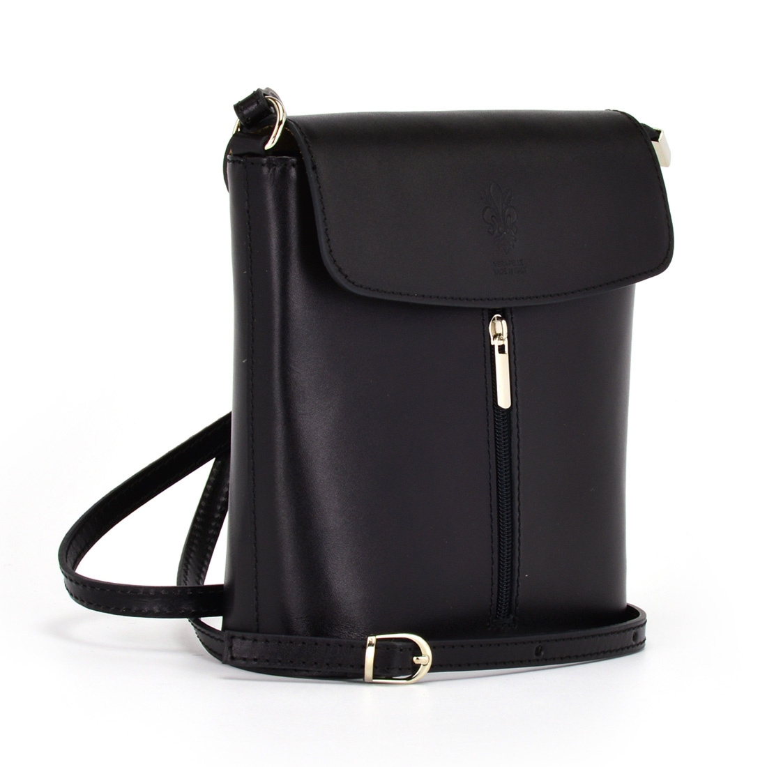 Elegancka damska skórzana listonoszka na ramię