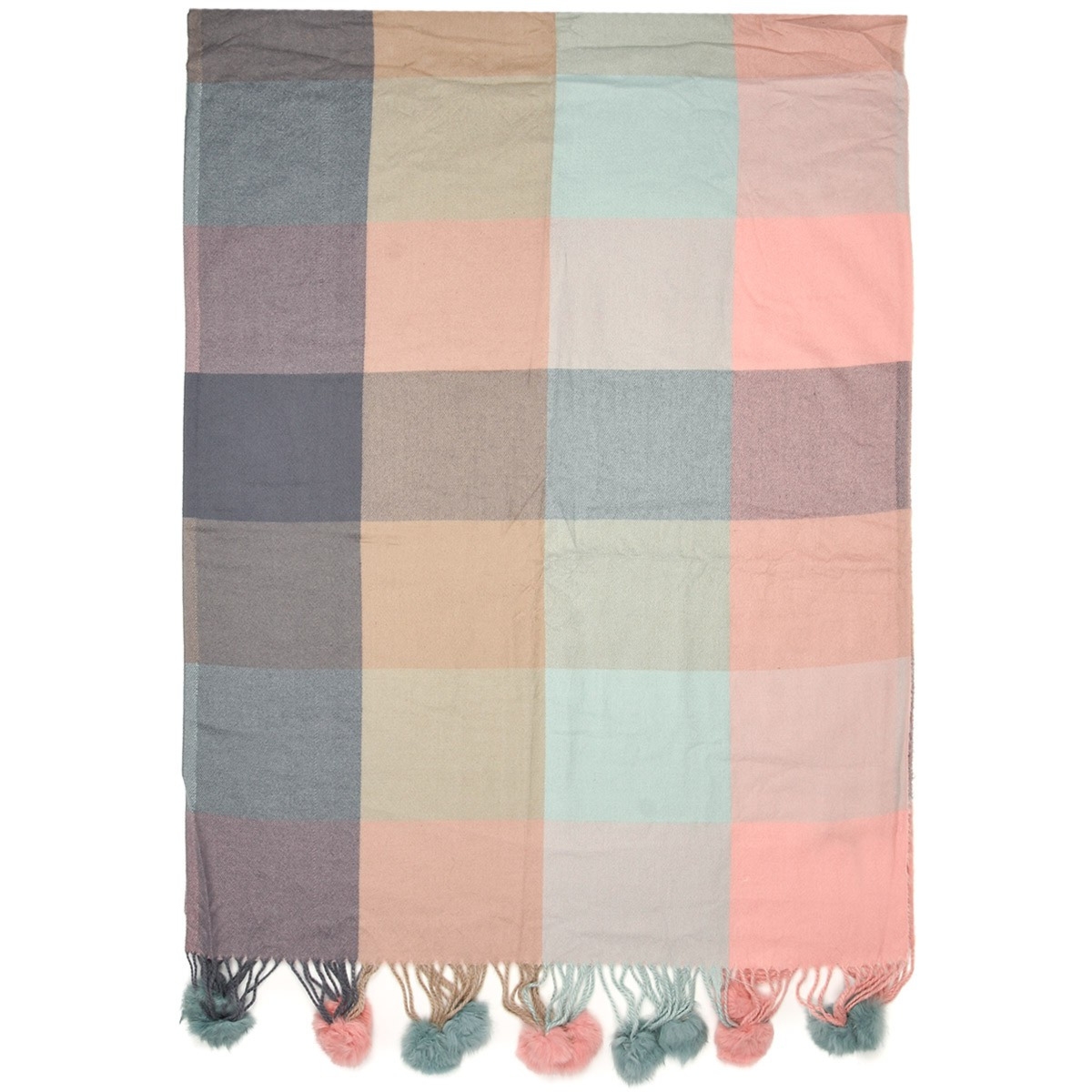 Kolorowy Duży Szalik Damski bawełniany ciepły modny AX-121