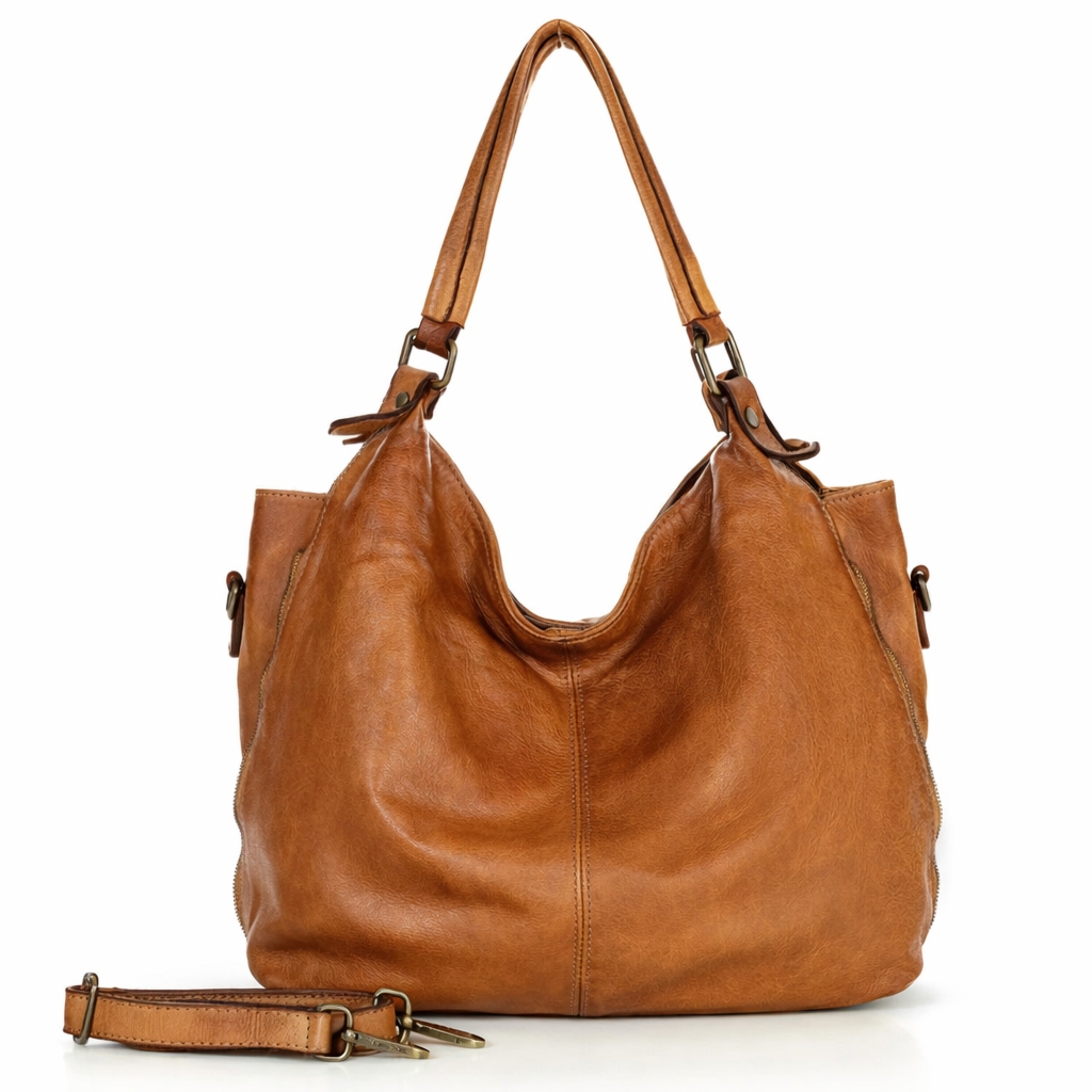 Vera Pelle Torebka Damska Shopper A4 Skóra Naturalna Duża na Ramię Pasek