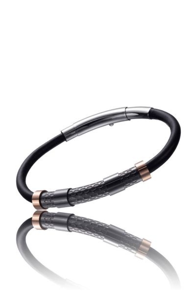 Biżuteria TIME FORCE TS5096BR23. Bransoletka, Kolor czarny. Mężczyzna.