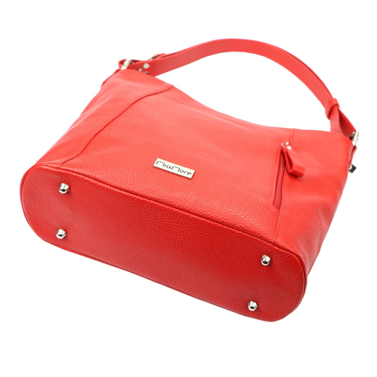 MiaMore damska torebka na ramię shopperbag skórzana z kieszeniami