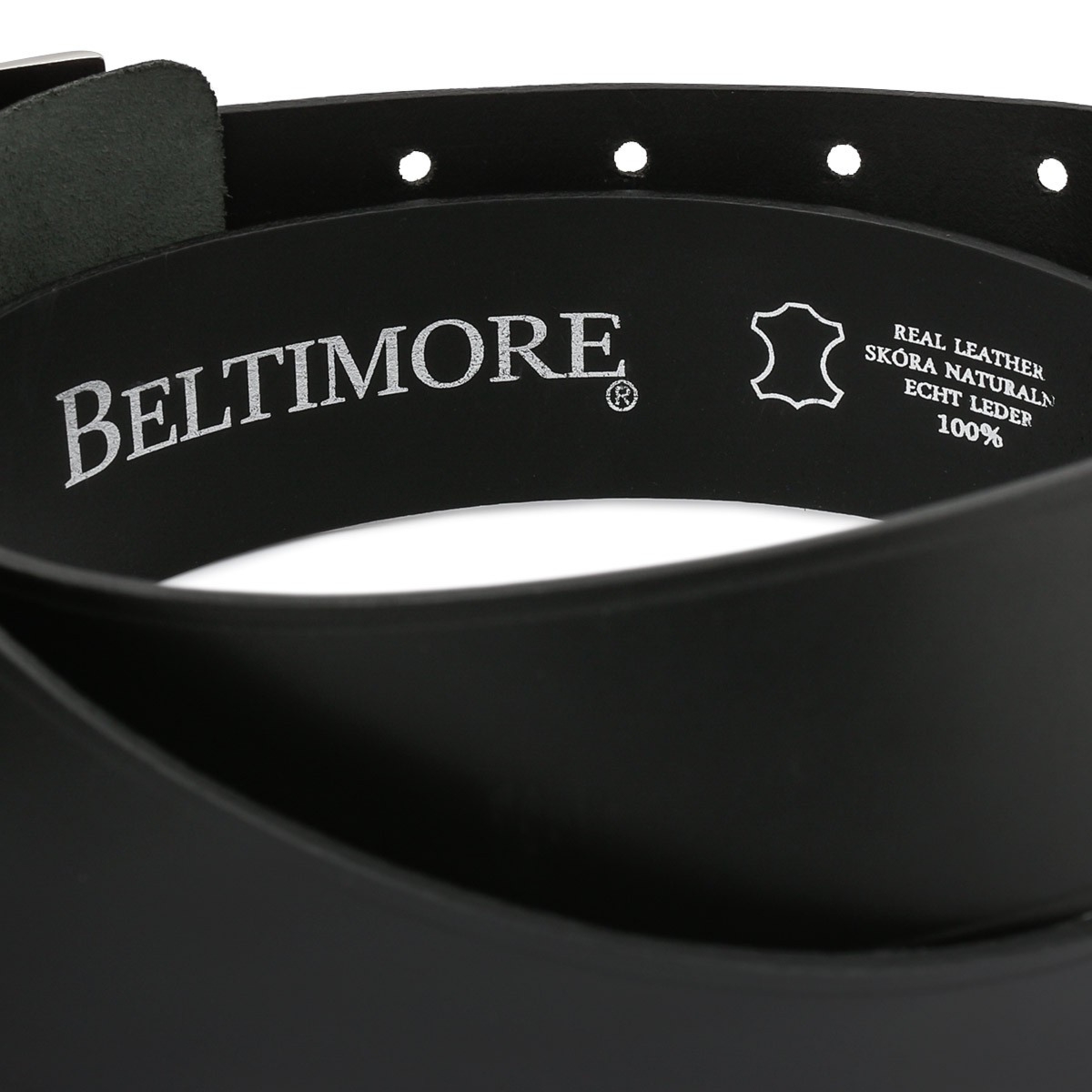 Pasek męski oficerski wojskowy solidny Beltimore W34 : Kolory - czarny, Rozmiar pasków - r.120-135 cm