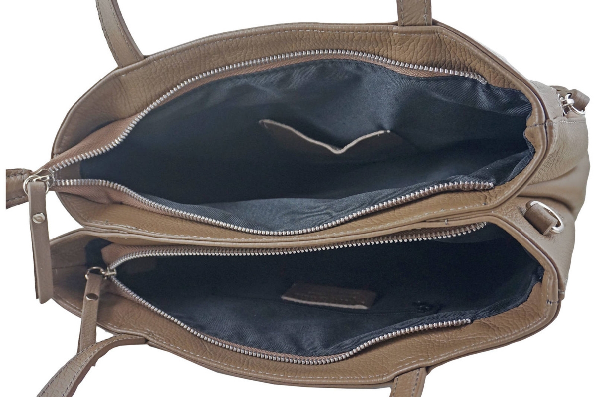 Torba skórzana A4 na ramię - Brązowa jasna