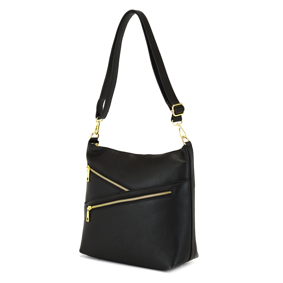 MiaMore damska listonoszka skóra naturalna torba na ramię z kieszeniami