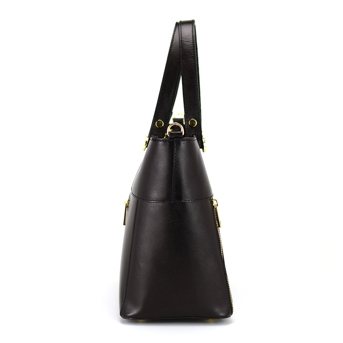 Vera Pelle duża shopperbag skórzana torebka na ramię z paskiem kieszenie