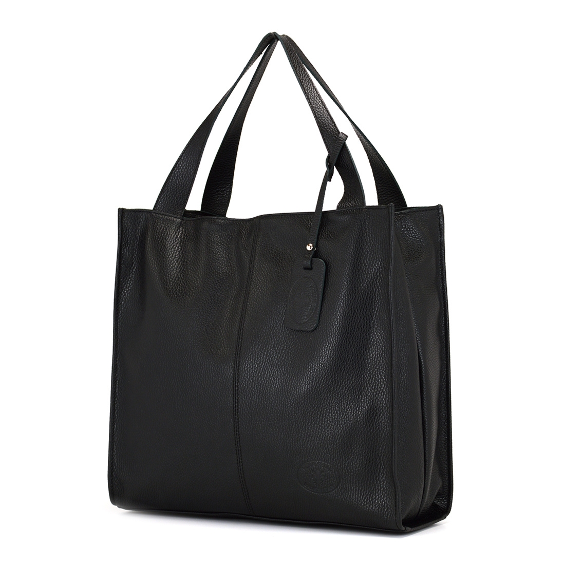 Vera Pelle Duża damska torebka na ramię skóra naturalna shopperbag