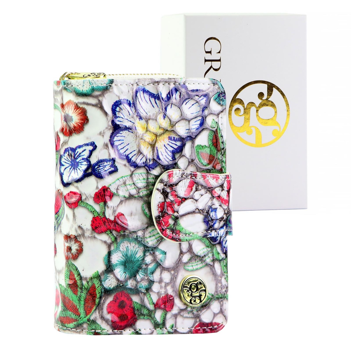 skóra naturalna + Damski portfel ze skóry ekologicznej Gregorio KL-115