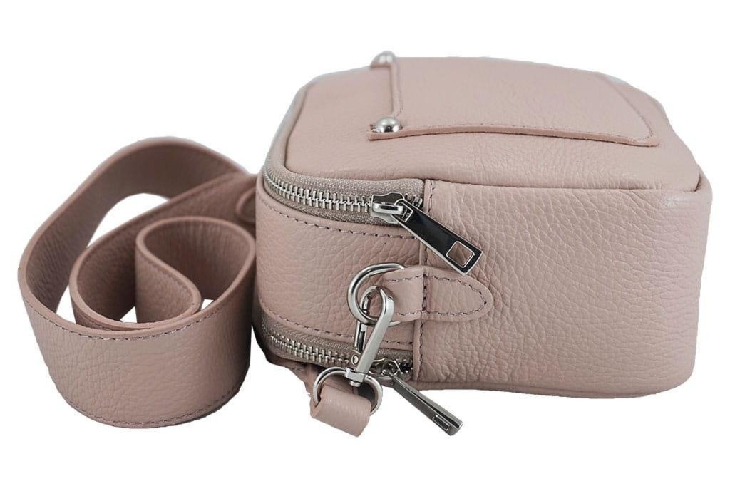 Listonoszka damska na szerokim pasku skórzana Zielona ciemna