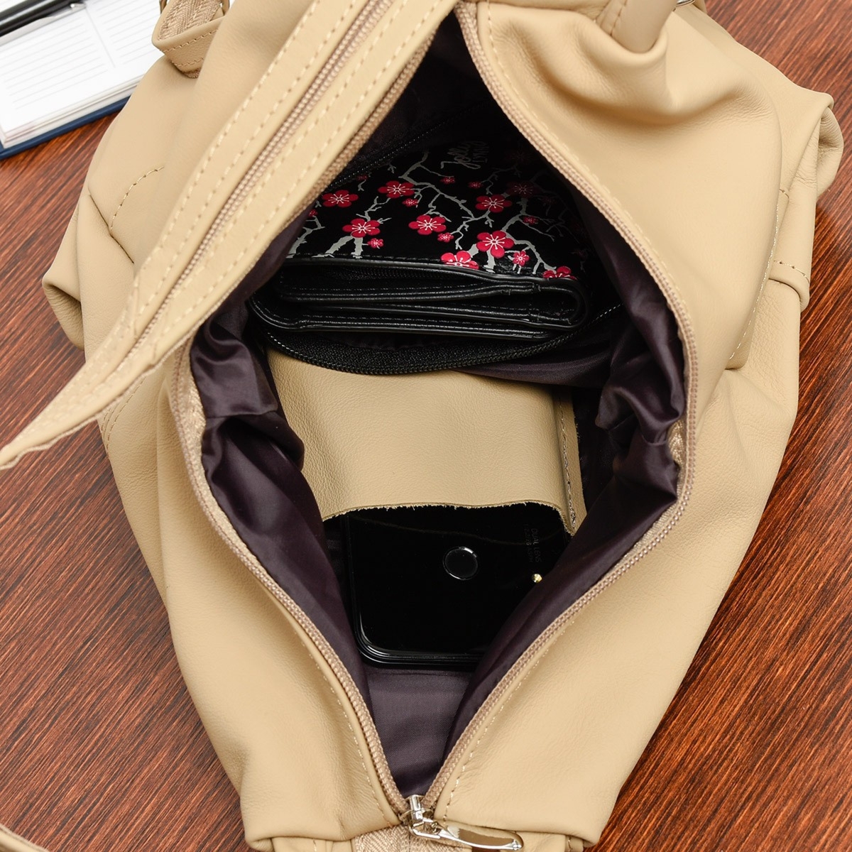 Plecak Damski Skórzany Trójkąt Pojemny Beltimore Q60