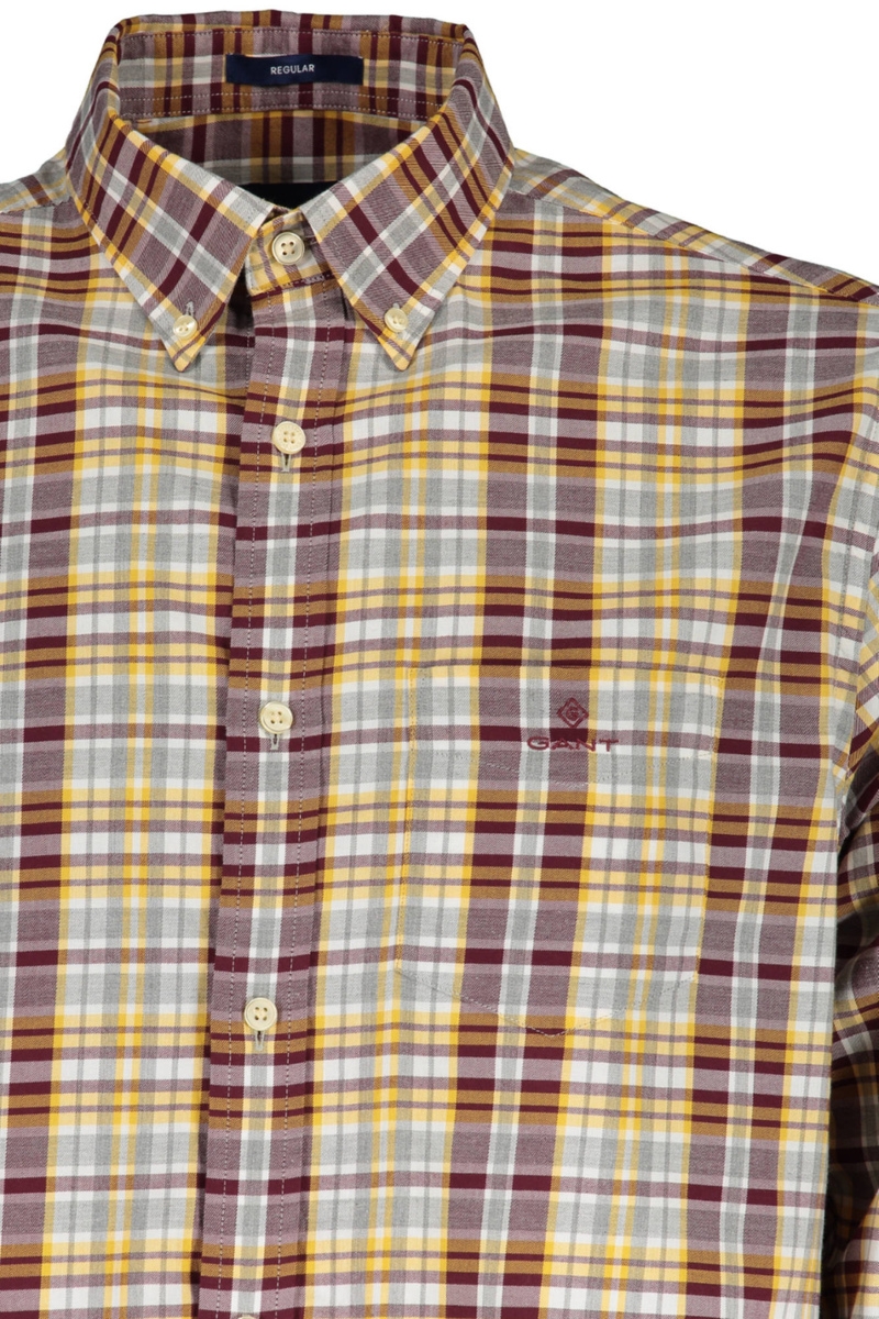 KOSZULA Z DŁUGIM RĘKAWEM GANT FIOLETOWA