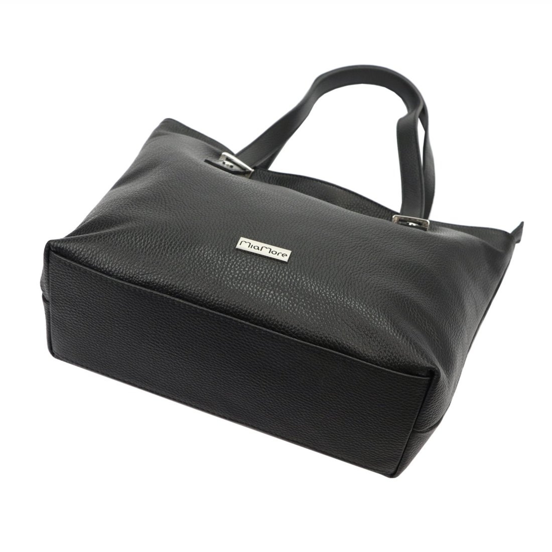 Duża damska shopperbag skórzana z kieszeniami torebka na ramię MiaMore