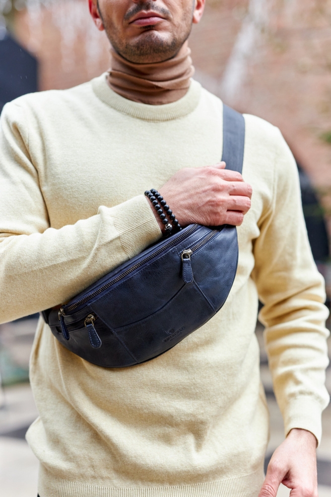 Miejska skórzana nerka na ramię — Peterson