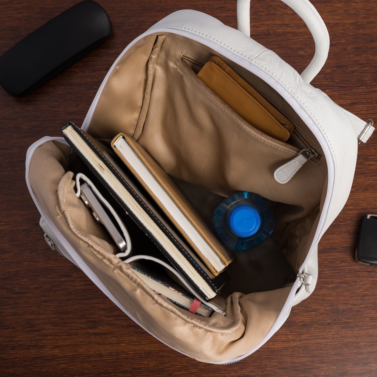 Skórzany plecak A4 duży pojemny do szkoły Włoski P16