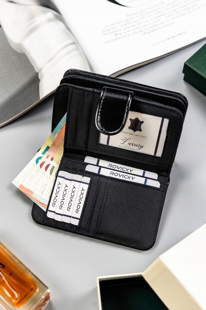 Elegancki portfel damski ze skóry eko 4U Cavaldi