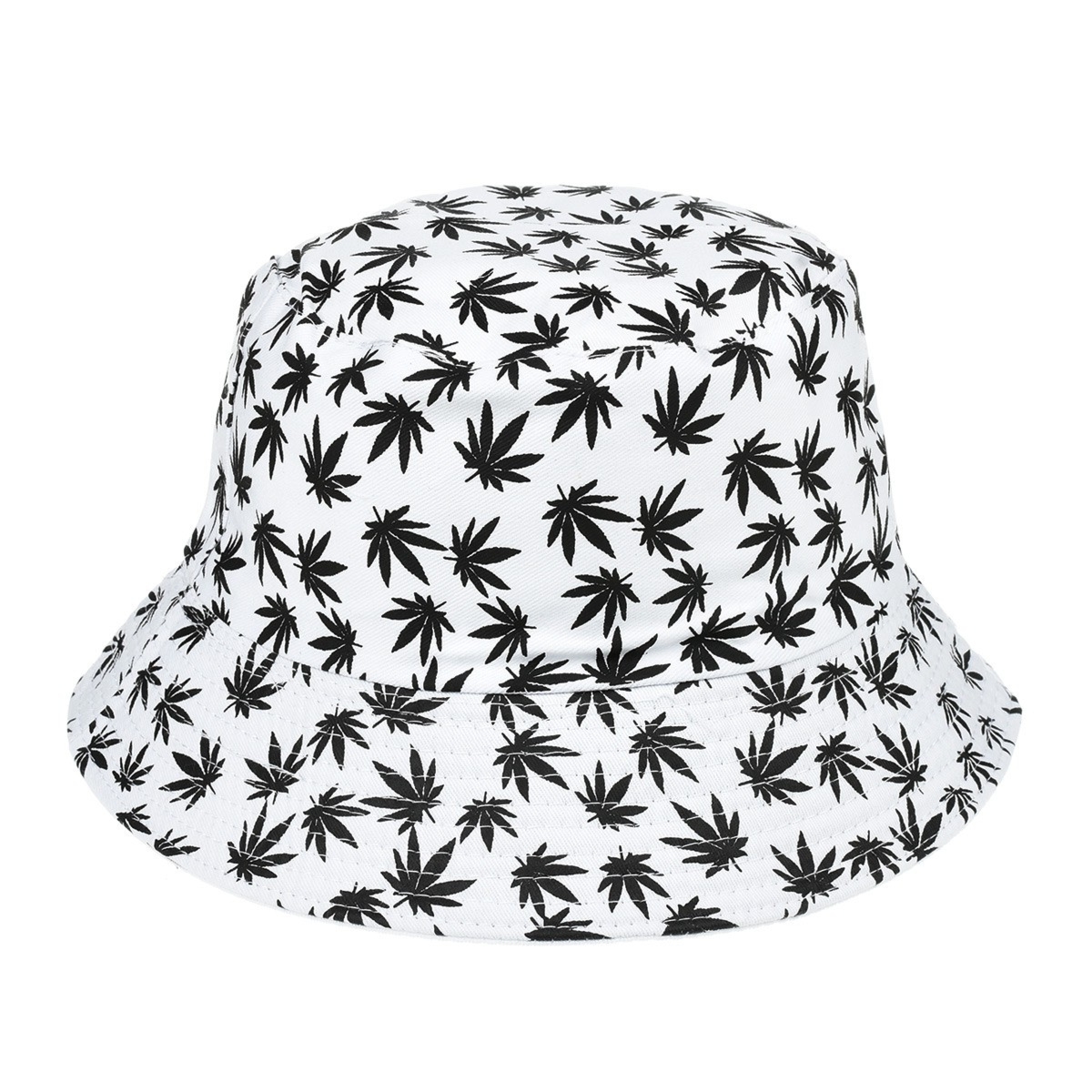 Biały kapelusz dwustronny bucket hat wędkarski modny kap-m3