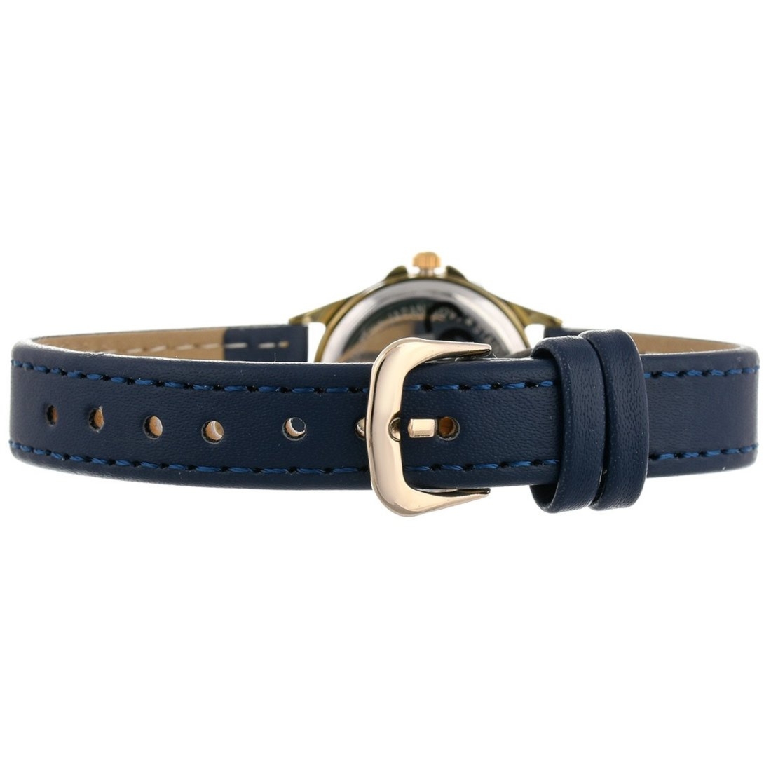 Zegarek damski na rękę pasek skórzany granatowo-złoty Perfect 273