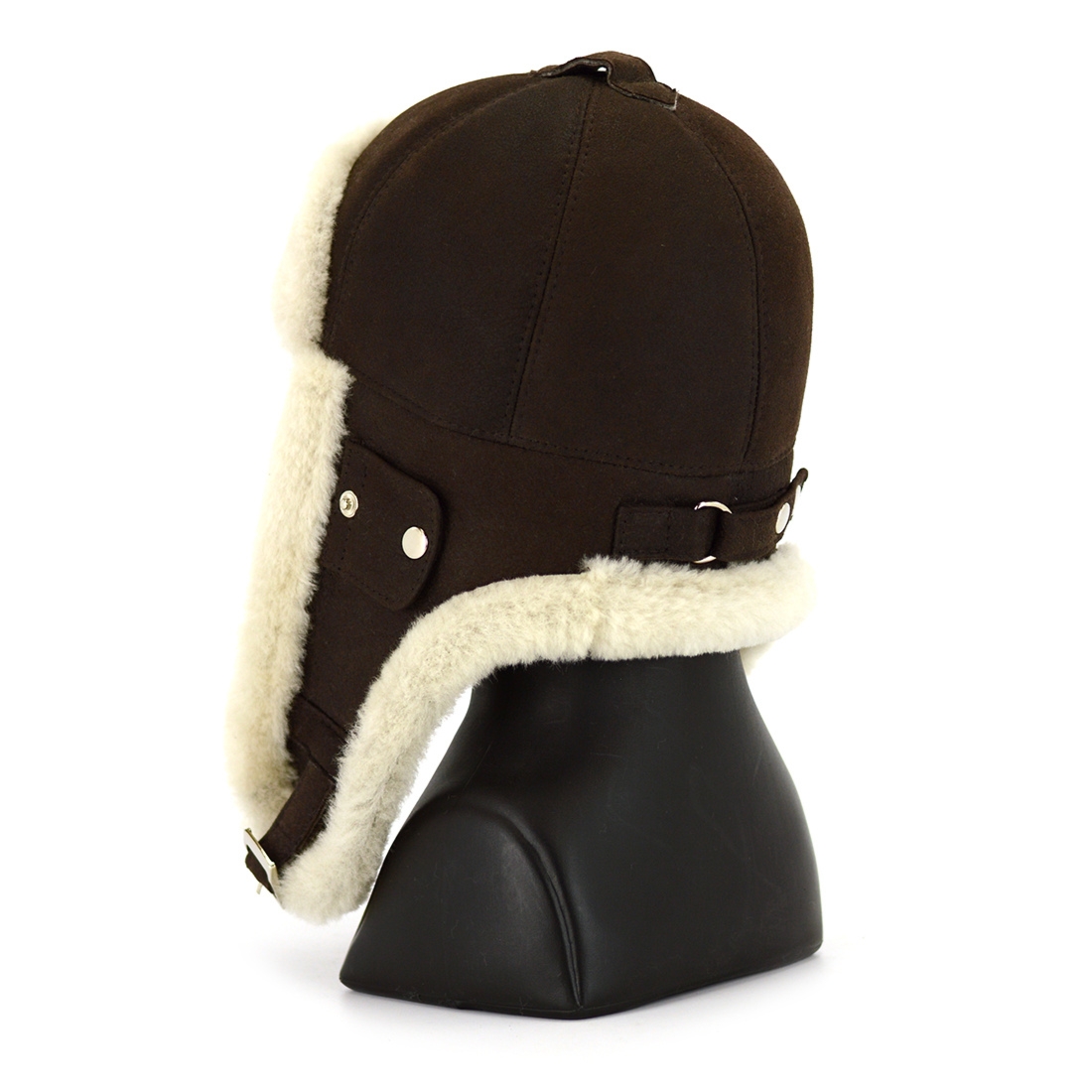 Zimowa pilotka z naturalnej skóry, ocieplana