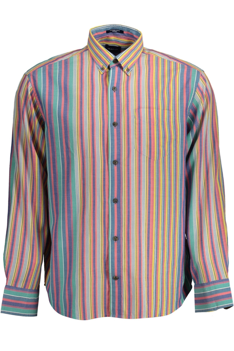 KOSZULA GANT Z DŁUGIM RĘKAWEM MĘSKA NIEBIESKA