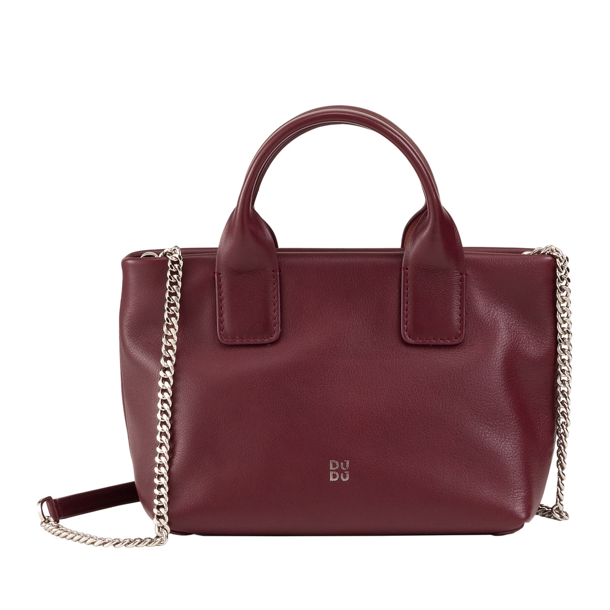 DUDU Mini torebka do ręki damska z łańcuszkiem listonoszka skóra naturalna
