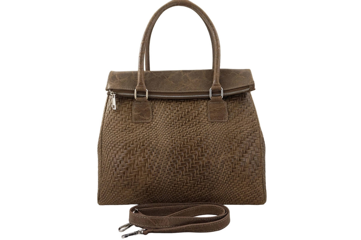 Elegancka torebka do pracy - Beżowa ciemna