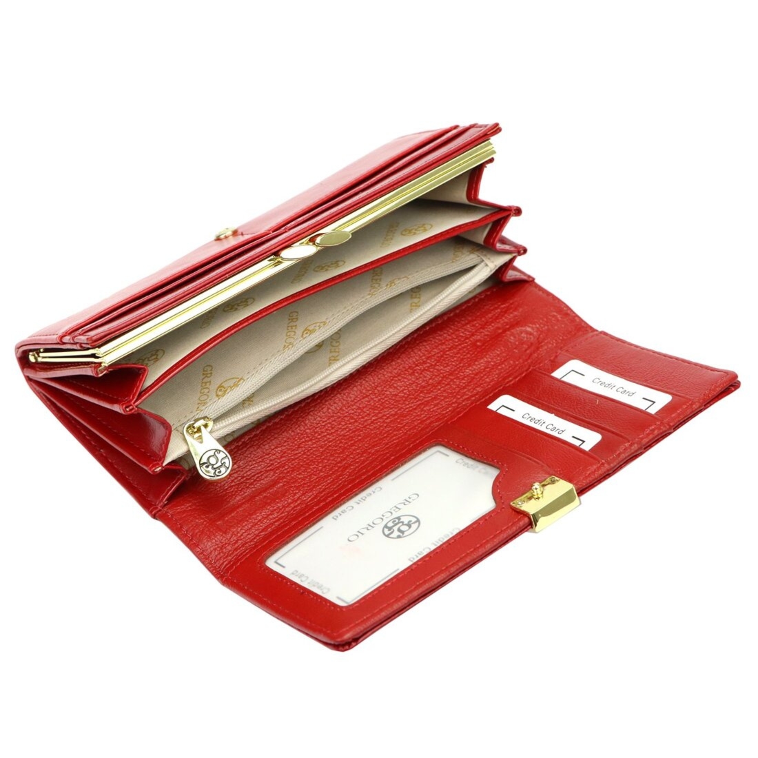 skóra naturalna + Damski portfel ze skóry ekologicznej Gregorio GL-100