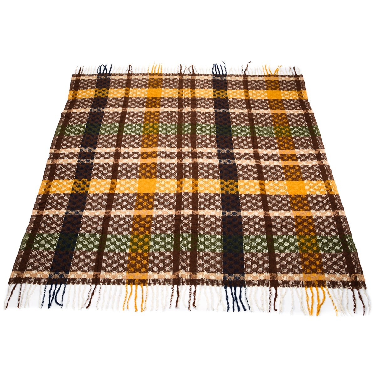 Żółty Duży Szalik Damski bawełniany ciepły chusta na szyję REC-81