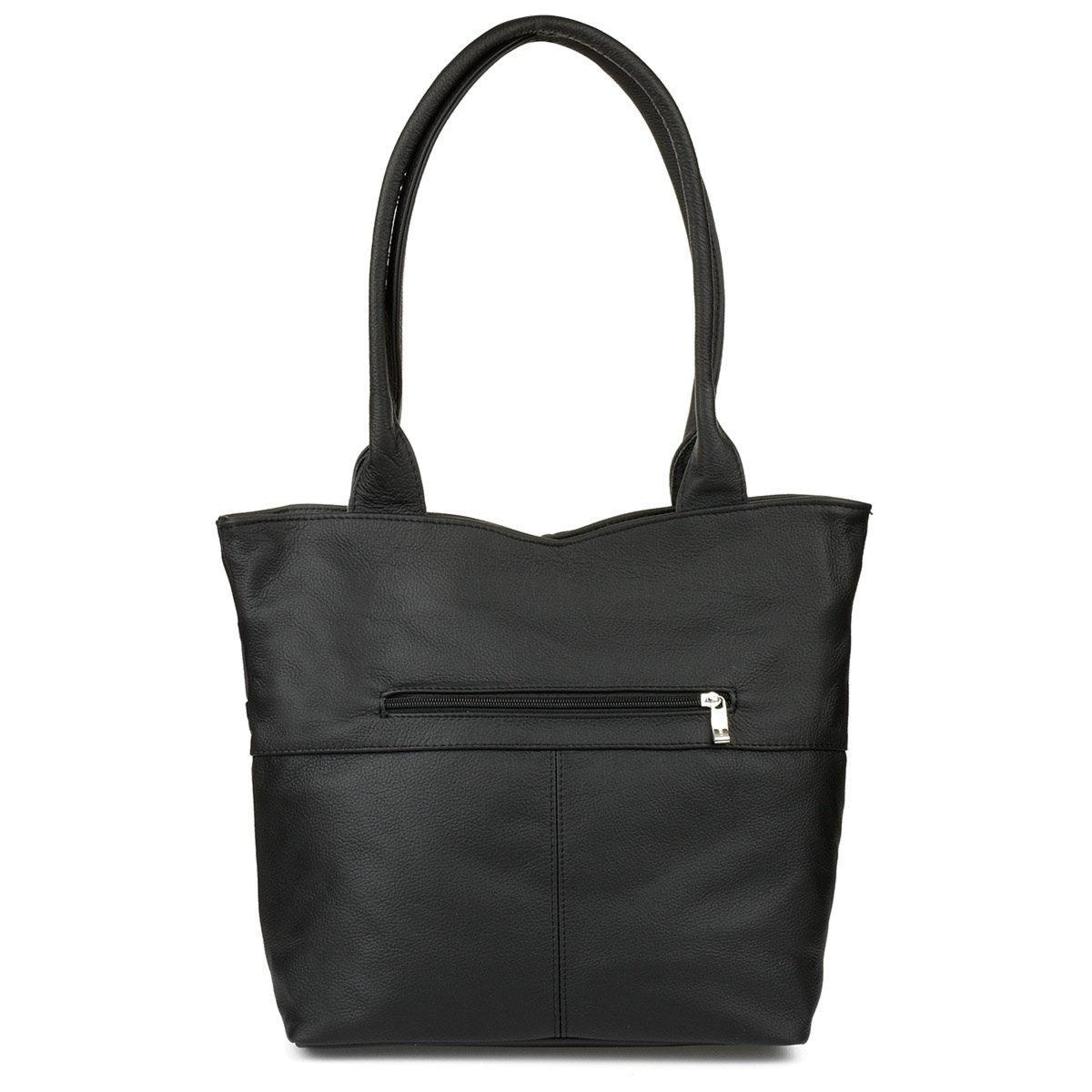 Czarno- szara Skórzana Damska Torba na Ramię Beltimore L38