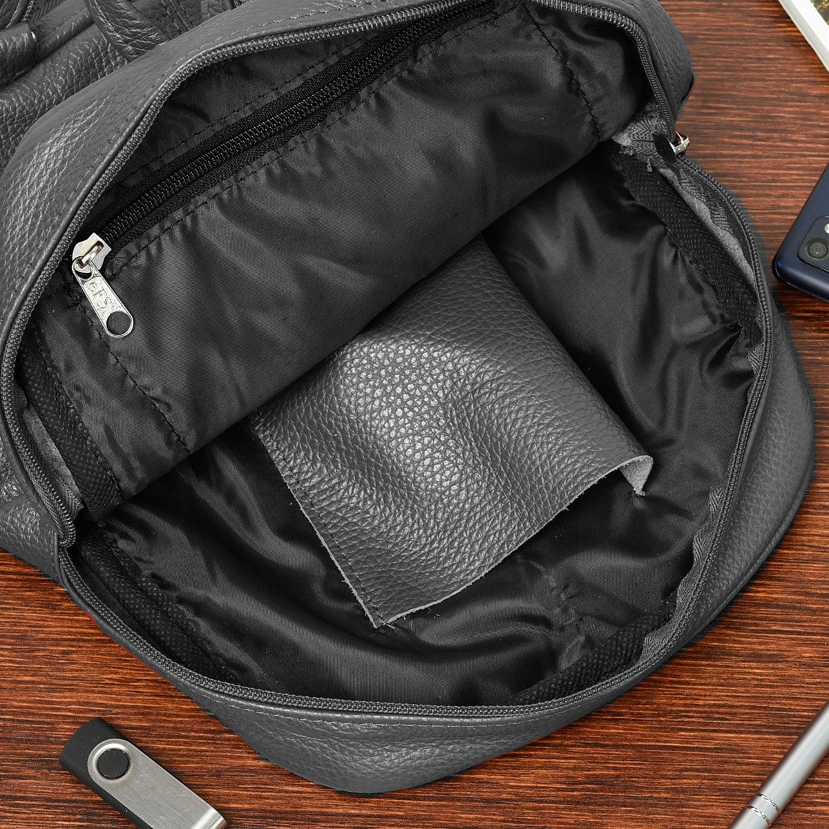 Czarny plecak torebka damska Skórzana Beltimore 022