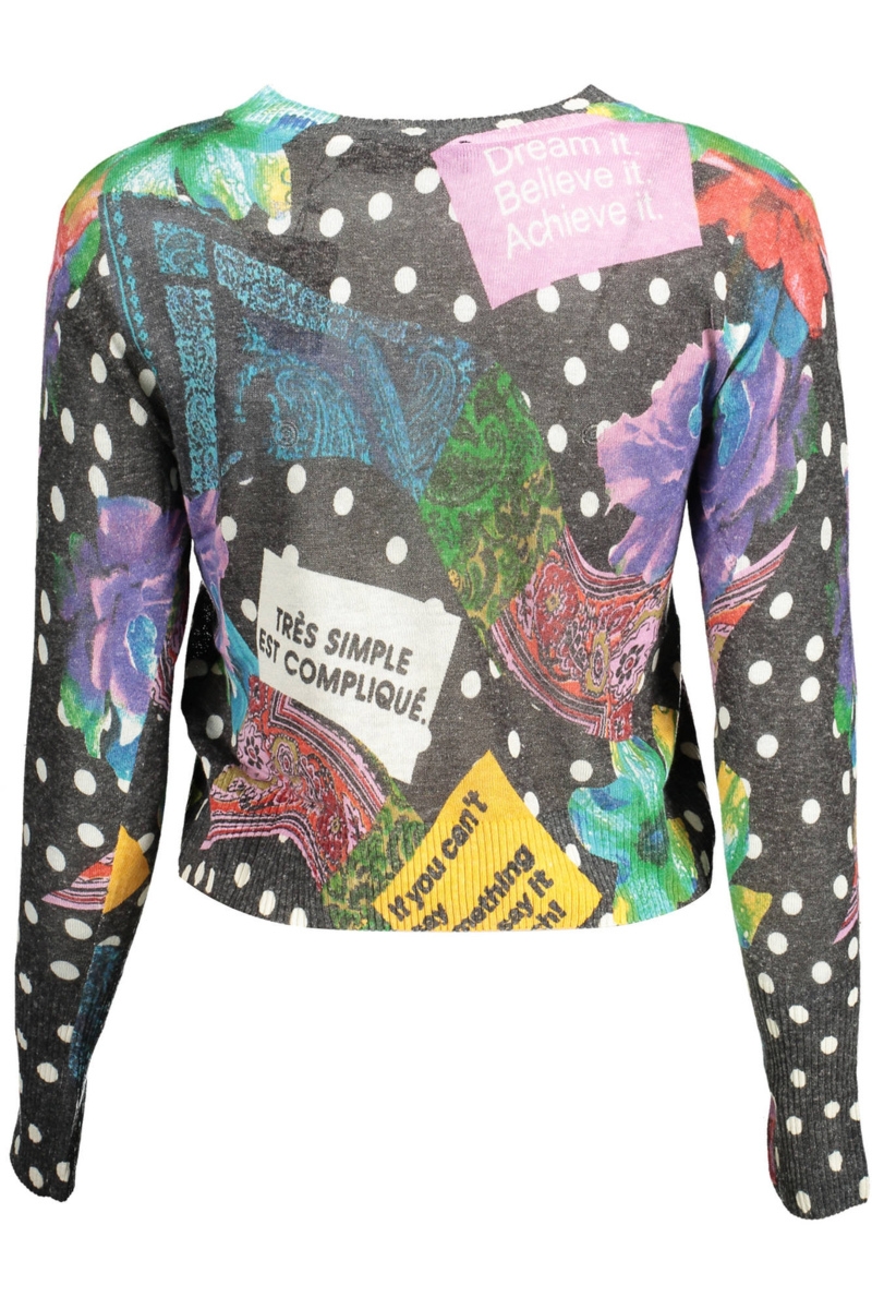 DESIGUAL SWETER DAMSKI CZARNY