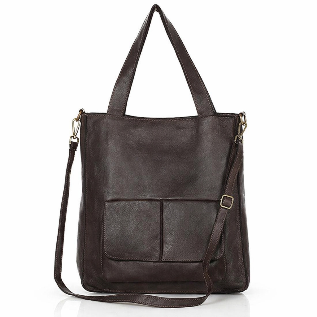 Vera Pelle Torebka Damska Shopper A4 Skóra Naturalna Duża na Ramię