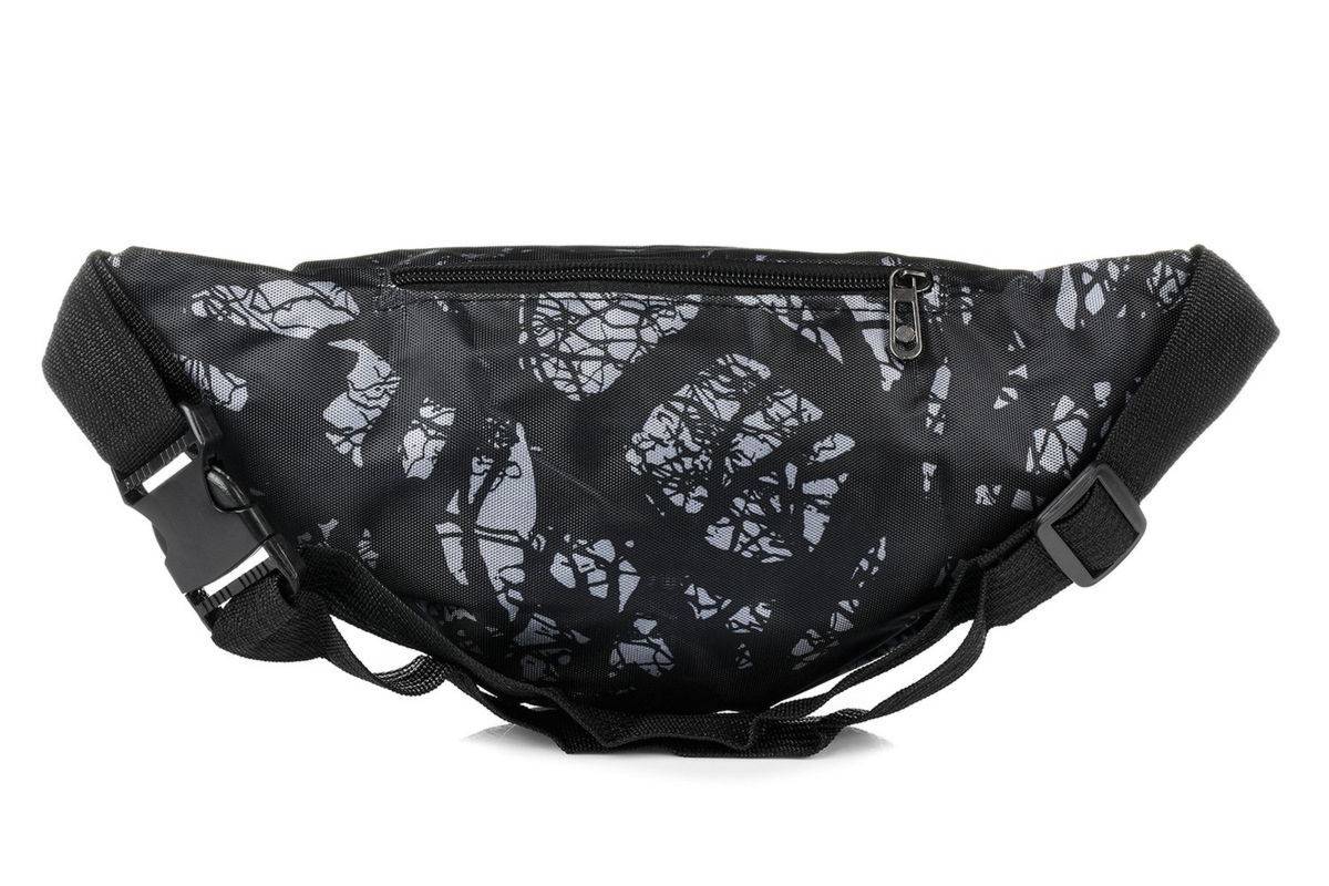 Saszetka nerka pojemna solidna pasek czarna Beltimore B90